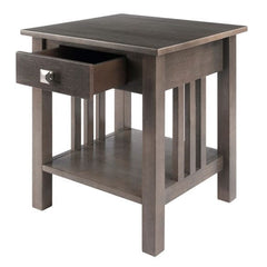 Winsome Wood Oyster Grey Stafford Accent Table 16018