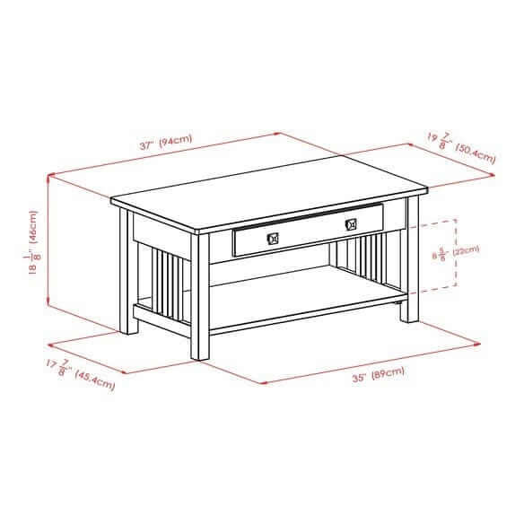 Winsome Wood Oyster Grey Stafford Coffee Table 16040