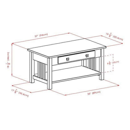 Winsome Wood Oyster Grey Stafford Coffee Table 16040