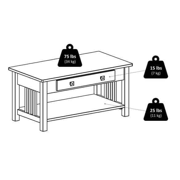 Winsome Wood Oyster Grey Stafford Coffee Table 16040