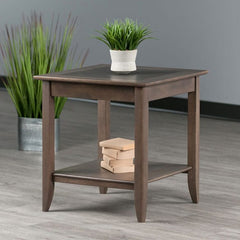 Winsome Wood Oyster Gray Santino Accent Table 16622