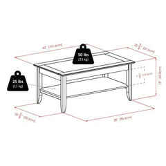 Winsome Wood Oyster Grey Santino Coffee Table 16640