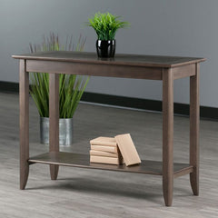 Winsome Wood Oyster Gray Santino Console Hall Table 16648