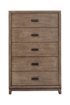 Alpine Furniture Antique Grey Camilla 5 Drawer Chest 1800-05