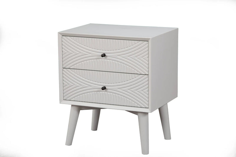 Alpine Furniture White Tranquility Nightstand 1867-02