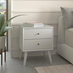 Alpine Furniture White Tranquility Nightstand 1867-02