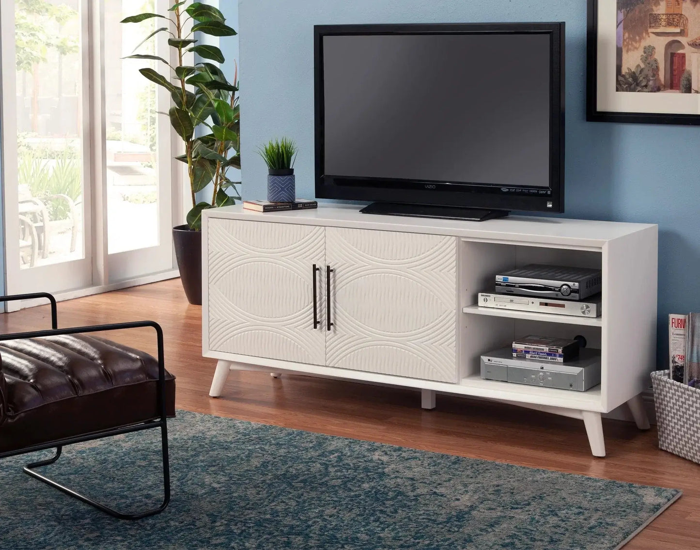 Alpine Furniture Tranquility White TV Console 1867-10