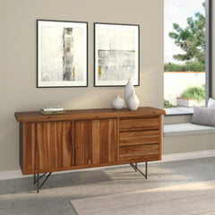 Alpine Furniture Light Walnut Live Edge Server 1968-06