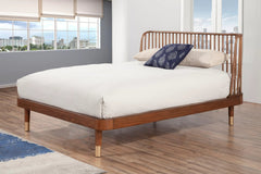 Alpine Furniture Dark Walnut Belham Standard King Platform Bed 1971-07EK