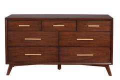 Alpine Furniture Walnut Gramercy 7 Drawer Dresser 1978-03