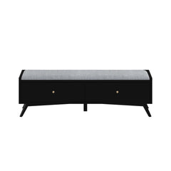 Alpine Furniture Flynn Black Bench 966BLK-12