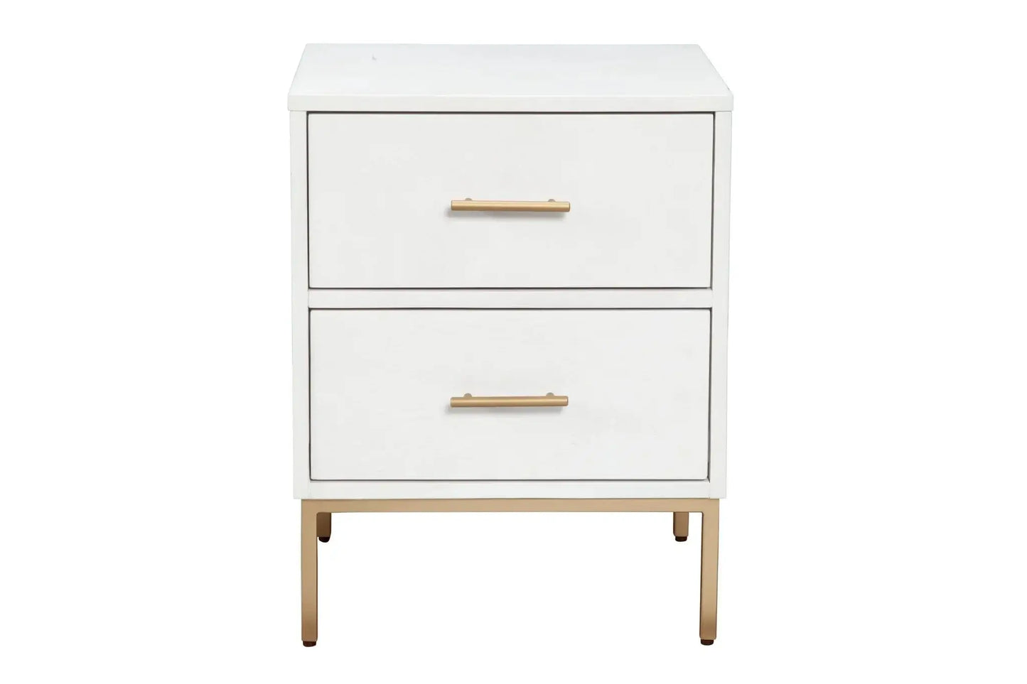 Alpine Furniture White Madelyn Two Drawer Nightstand 2010-02