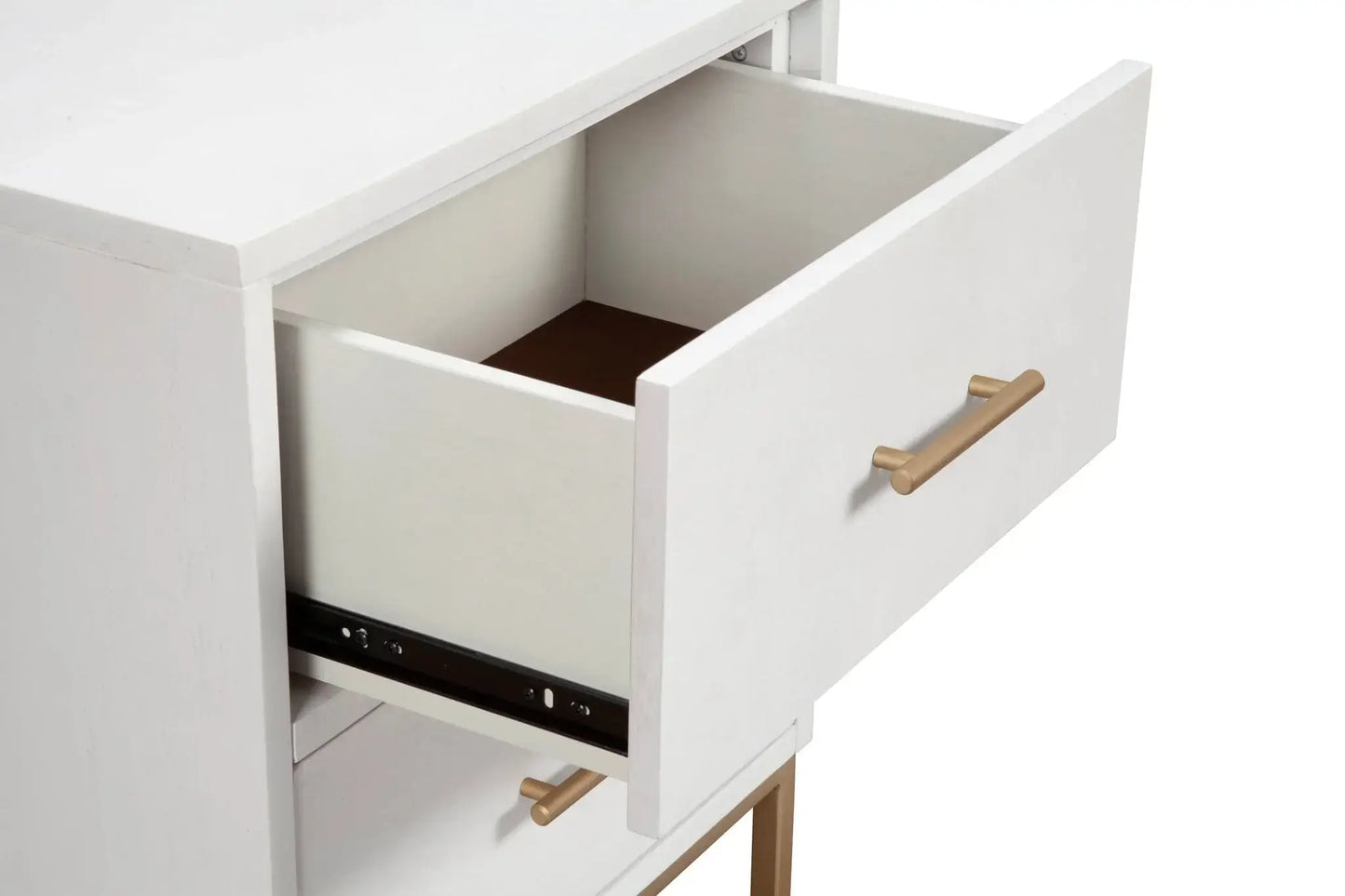 Alpine Furniture White Madelyn Two Drawer Nightstand 2010-02