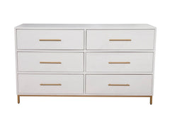 Alpine Furniture White Madelyn Six Drawer Dresser 2010-03