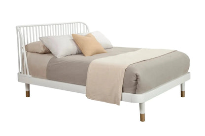 Alpine Furniture White Madelyn Standard King Platform Bed 2010-67EK