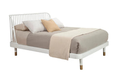 Alpine Furniture White Madelyn Standard King Platform Bed 2010-67EK