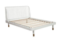 Alpine Furniture White Madelyn Standard King Platform Bed 2010-67EK