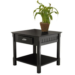 Winsome Wood Black Timber Accent Table 20124