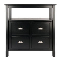 Winsome Wood Black Timber Buffet Cabinet 20236