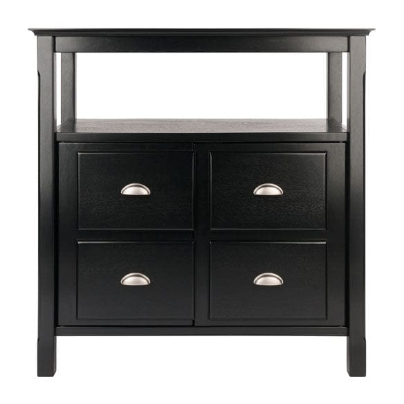 Winsome Wood Black Timber Buffet Cabinet 20236