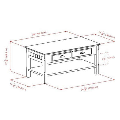 Winsome Wood Black Timber Coffee Table 20238