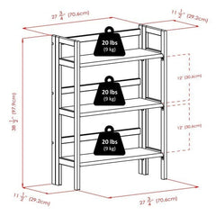 Winsome Wood Torino 3-Pc Foldable Shelf w/2 Foldable Fabric Baskets 20306