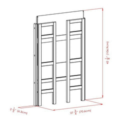 Winsome Wood Torino 3-Pc Foldable Shelf w/ 2 Foldable Fabric Baskets 20382