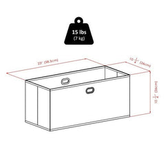 Winsome Wood Torino 3-Pc Foldable Shelf w/ 2 Foldable Fabric Baskets 20382