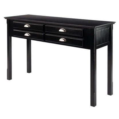 Winsome Wood Black Timber Console Table 20450