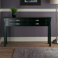 Winsome Wood Black Timber Console Table 20450