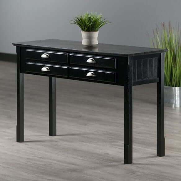 Winsome Wood Black Timber Console Table 20450