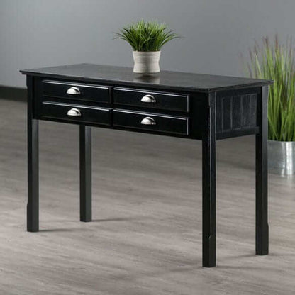 Winsome Wood Black Timber Console Table 20450