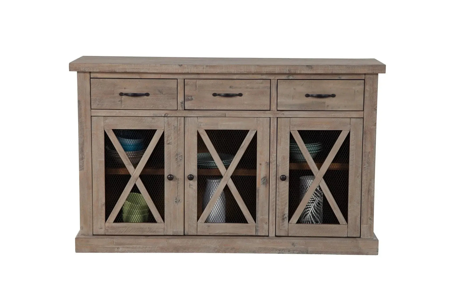 Alpine Furniture Weathered Natural Newberry Sideboard 2068-06