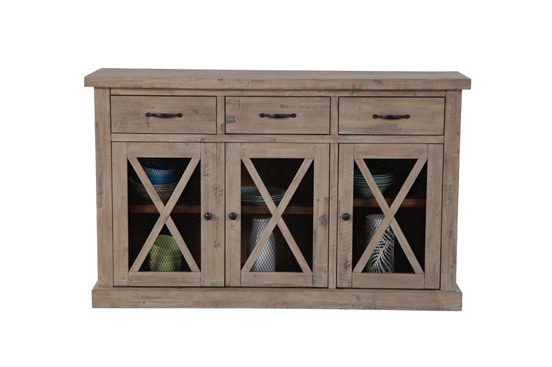 Alpine Furniture Weathered Natural Newberry Sideboard 2068-06