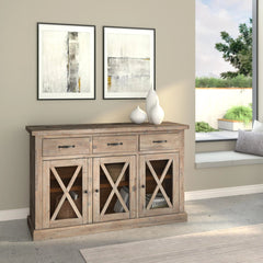 Alpine Furniture Weathered Natural Newberry Sideboard 2068-06