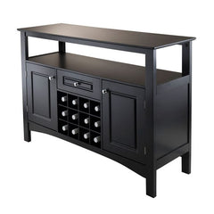 Winsome Wood Black Jasper Buffet Black Cabinet 20745