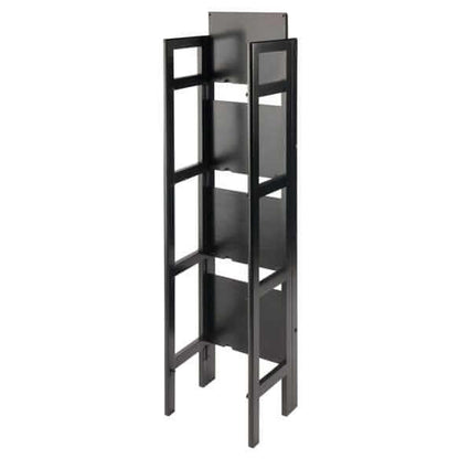 Winsome Wood Black Narrow Terry 4-Tier Foldable Shelf 20852