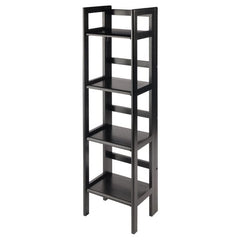 Winsome Wood Black Narrow Terry 4-Tier Foldable Shelf 20852