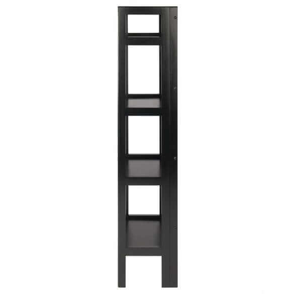 Winsome Wood Black Narrow Terry 4-Tier Foldable Shelf 20852
