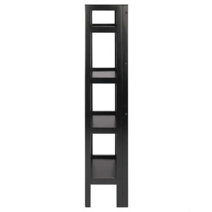 Winsome Wood Black Narrow Terry 4-Tier Foldable Shelf 20852