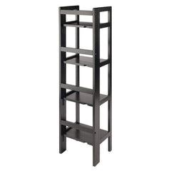 Winsome Wood Black Narrow Terry 4-Tier Foldable Shelf 20852