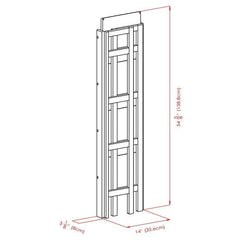 Winsome Wood Black Narrow Terry 4-Tier Foldable Shelf 20852