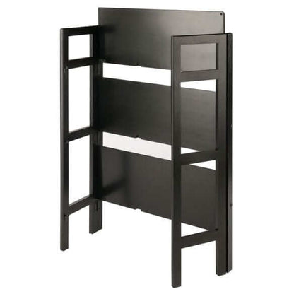 Winsome Wood Black Stackable Terry 3-Tier Foldable Shelf 20896