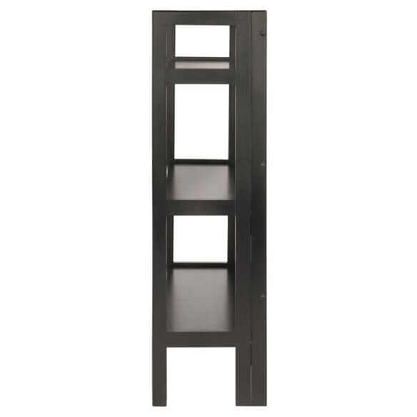 Winsome Wood Black Stackable Terry 3-Tier Foldable Shelf 20896