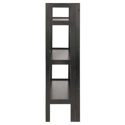 Winsome Wood Black Stackable Terry 3-Tier Foldable Shelf 20896