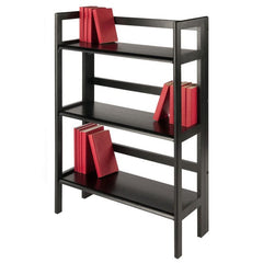 Winsome Wood Black Stackable Terry 3-Tier Foldable Shelf 20896