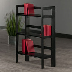 Winsome Wood Black Stackable Terry 3-Tier Foldable Shelf 20896