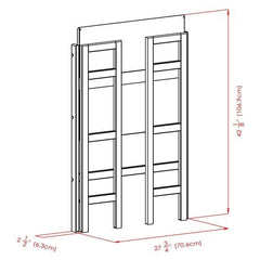 Winsome Wood Torino 3-Pc Foldable Shelf w/ 2 Foldable Fabric Baskets 20382