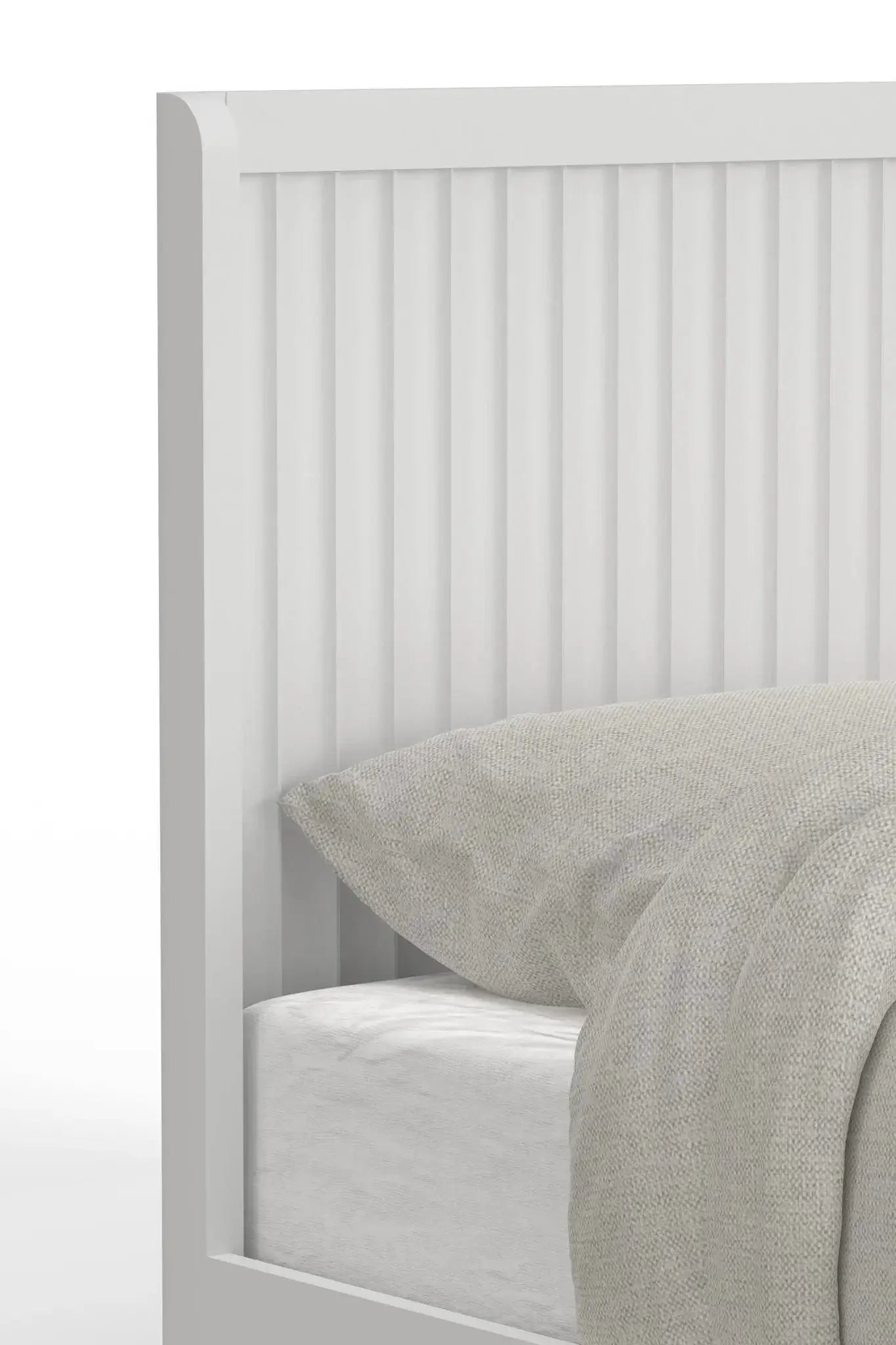 Alpine Furniture White Stapleton California King Panel Bed 2090-07CK