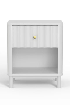 Alpine Furniture White Stapleton 1 Drawer Nightstand 2090-02